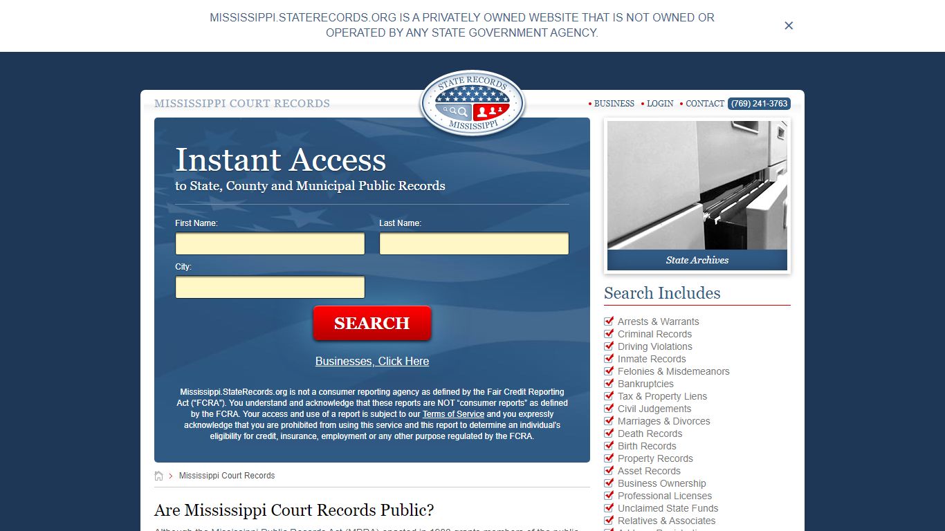 Mississippi Court Records | StateRecords.org